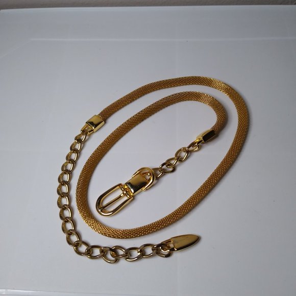 Metal Mesh Thin Fashion Belt Adjustable 30 To 36 Inches - Picture 3 of 16